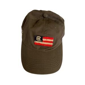 U of SC Gamecock Nation Baseball Cap US Flag Emblem Adjustable OD Green